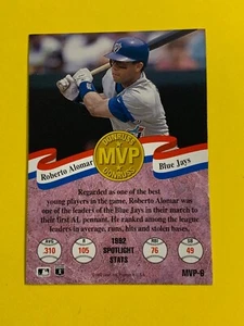 Roberto Alomar 1992 Donruss MVP Spotlight Stats Auto Autograph MVP6 COA by Treat - Picture 1 of 7