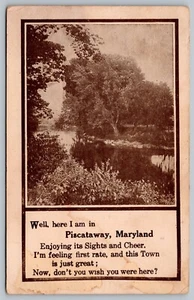 Postcard Piscataway Maryland c1910 Scenic View Greetings Prince George's County - Bild 1 von 2