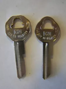 GM OEM VINTAGE Key Blanks 1940-66 QTY 2 - Bild 1 von 1