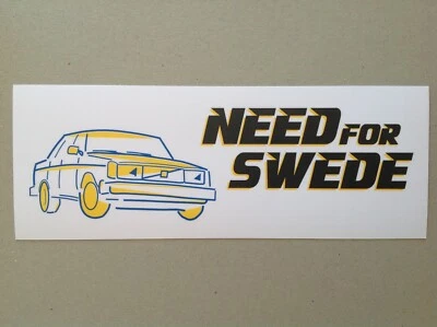 Calcomanía adhesiva Volvo 240 'Need For Swede'. - Imagen 1 de 2