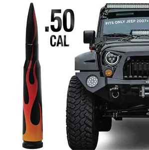 EcoAuto Bullet Antenna for Jeep JK&JL Anti Theft Design( Flame ) - Picture 1 of 7