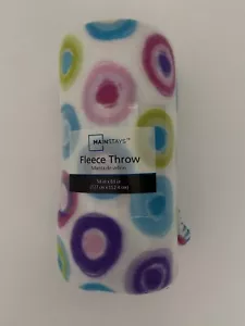 Mainstays Doodle Circle Fleece Throw 50inx 60in - Picture 1 of 2
