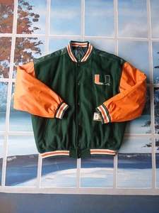 VTG University of Miami Steve & Barry's Letterman Varsity Jacket Pullover XL - Picture 1 of 9