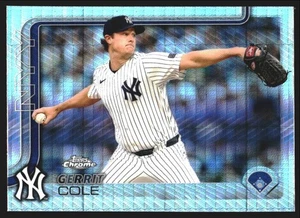 GERRIT COLE 2025 TOPPS CHROME PRISM REFRACTOR #110 NEW YORK YANKEES - Picture 1 of 3