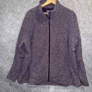 DULUTH TRADING lila Fleecejacke mit durchgehendem Reißverschluss Damengröße Large - Bild 1 von 6