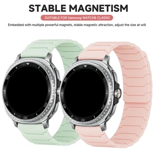 No Gap Band For Galaxy Watch 8 40mm 44mm/8 Classic 46mm Magnetic Silicone Strap - Picture 1 of 47