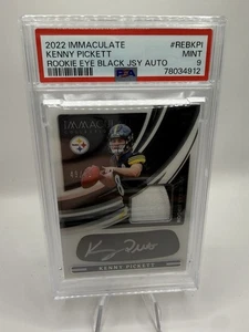 2022 Immaculate Kenny Pickett PSA 9. Eye Black Trikot Auto 49/49 Steelers - Bild 1 von 2