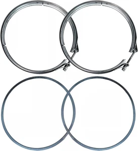 Kit de abrazadera y junta de filtro DPF de 4 piezas para números OEM Cummins ISX 2871453 2871863 - Imagen 1 de 9