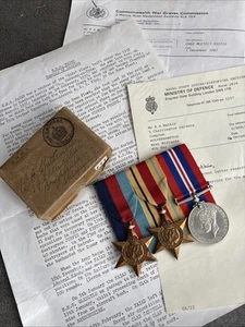 Chittenden, Boy, KIA, HMS Naiad U-565 British 39-45 Star Africa Star & War Medal - Picture 1 of 6