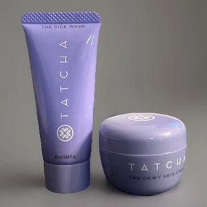 Tatcha The Dewy Skin Crema y Arroz Lavado Set De 2 Nuevo - Imagen 1 de 2