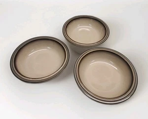3 VTG Denby Sonnet Soup, Salad, Cereal, Dessert Bowls Large 7" Tan Brown - Picture 1 of 9