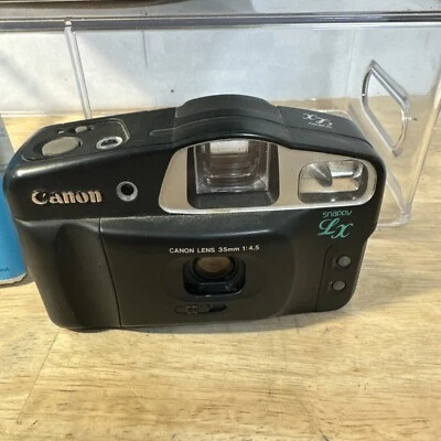 TlCanon snappy LX Primabf-7 35mm Camera Pamphlet, camera, case not tested Cpix. - Image 1 of 4