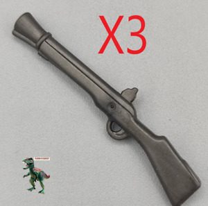 X3 Playmobil arme grise - mousquet - tromblon - fusil de pirate - bateau pirate