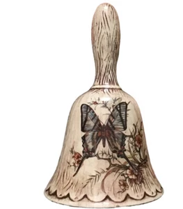 Treasure Craft USA blauer Schmetterling und weiße Blume Glocke Holz Design - Bild 1 von 5