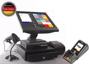 15" MIETKASSE für HANDEL mit EC-Terminal für KIOSK SUPERMARKT LADEN Leihkasse - Bild 1 von 9