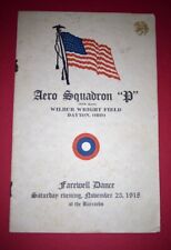 WWI 44th Aero Squadron "P" Farewell Dance Program Wilbur Wright Field Ohio