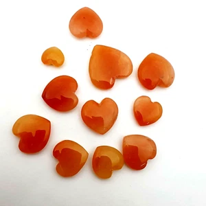 98 CT Natural Yellow Aventurine Quartz Heart Cabochon Stone 3 Pcs 13*14-29*30 MM - Picture 1 of 4