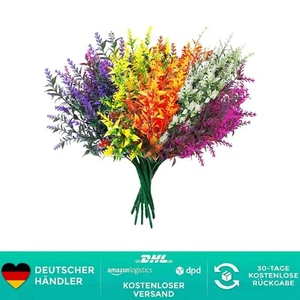 Künstliche Blumen Pflanzen 10 Bündel Kunstblumen Balkon Lavendel Deko Balkon - Bild 1 von 1