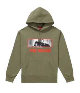 Brand New! Supreme F/W 18 The Killer Hooded Sweatshirt (Light Olive) Large - Picture 1 of 7