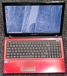 15.6 INCH RED ASUS A53E CORE I5 8GB 128GB SSD WIN 10 PRO/OFFICE 2019 - Picture 1 of 13