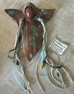 Handmade Red Ware Hanging Clay Angel W/ Ribbons & Charms Artist Debbie Marucci. - Picture 1 of 11