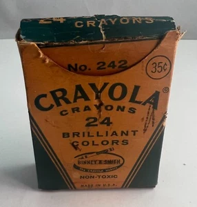Vintage Crayola Crayons No. 242 1950's with crayons - Picture 1 of 6
