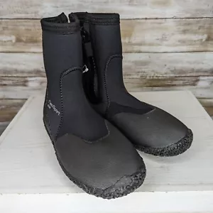 NeoSport Black Neoprene Zip Ankle Cold Water Dive Boots Size 5 NEW - Picture 1 of 6