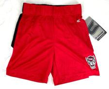 NEW NC State Wolfpack Colosseum Elastic Active Gym Shorts Red Black Toddler 3T