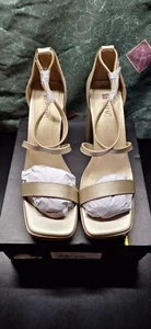 IDIFU Women's Gold Platform High Chunky Heels Open Toe Sandal Size 9 - Picture 1 of 11
