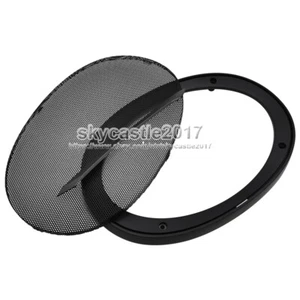 2pcs 6"x9" 6x9 inch Speaker Cover Decorative Circle Metal Mesh Grille Protection - Bild 1 von 6