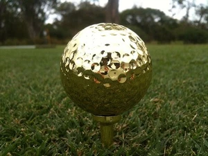 Gold Golf Ball Made in the USA Playable 24K Golf Ball - Picture 1 of 5