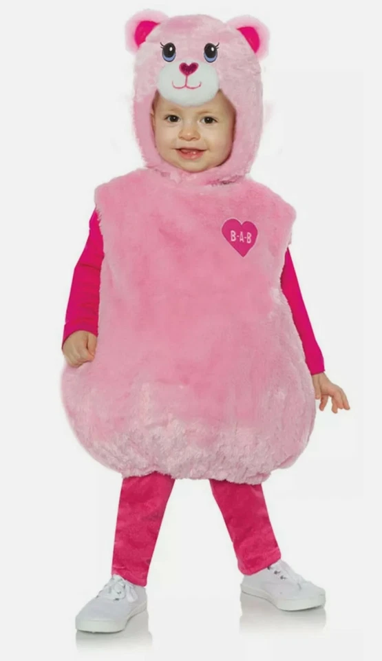 Disfraz de peluche Pink Cuddles para niñas Build A Bear Workshop vientre bebé 2-4T Foto 1 de 1