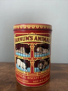 Vintage Barnum's Metal Tin Animal Crackers Circus Zoo Empty 1979 USA - Picture 1 of 11