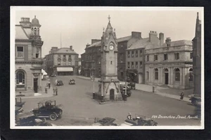 Postcard Penrith Cumbria motor cars clock tower Devonshire street RP - Picture 1 of 2