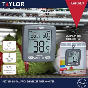 Taylor Termómetro Digital para Nevera y Congelador NUEVO, PRECINTADO, SE ENVÍA GRATIS - Imagen 1 de 3