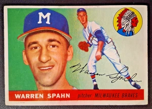 1955 Topps Warren Spahn #31  Braves HOF GVG - Picture 1 of 4