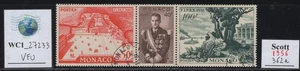 WC1_27233.MONACO. 1956 5th INTL. PHIL. EXHIBIT strip. Sc. 362a. Used - Picture 1 of 1