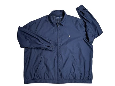POLO Ralph Lauren Navy Blue Harrington Bi-Swing Zip Front Jacket Mens 3XLT Tall - Image 1 of 4