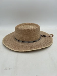 Vintage Sahuayo Legitimo Straw Wide Brim Hat Made In Mexico Size 7 1/8 - Picture 1 of 8