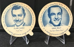 1952 Dixie Cup Lid Nelson's Cloverland Ice Cream Set of 24 Movie Stars Lids - Picture 1 of 2