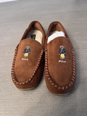 Zapatillas mocasín marrón Polo Ralph Lauren para hombre Declan Bear talla 10 Foto 1 de 4