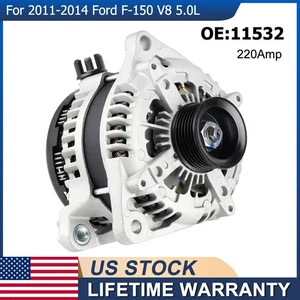 Alternator 11532 fit for 2011-2014 Ford F150 F-150 V8 5.0L 220Amp CW 6-Groove - Bild 1 von 8