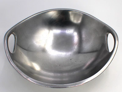 Tigela de servir Nambe 613 liga de metal 10 polegadas - 1999 prata vintage - Imagem 1 de 4