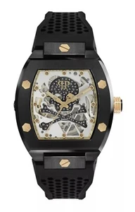 Nuevo Reloj Philipp Plein Para Hombre Negro The $keleton Correa PWBAA0521 - Imagen 1 de 5