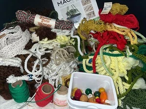 Huge Lot Of Macrame Cord Beads, Twisted Craft Rope Cotton Artisan Hanging Basket - Picture 1 of 19