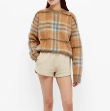 Burberry Shorts Size UK 4 Ember Elasticated Waist Cotton Cashmere - Soft Taupe