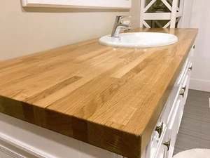 Solid Oak Kitchen Worktop - Real Oak Wood Worktops - 2M 3M 4M Oak Worktops - Picture 1 of 3