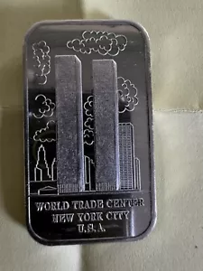 WORLD TRADE CENTER NEW YORK MTB MADISON MINT 1oz 999 FINE SILVER - Picture 1 of 2