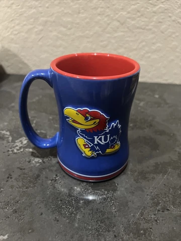 Kansas Jayhawks Embossed 12 oz Collegiate Coffee Mug 2016 Boelter Brands Cover