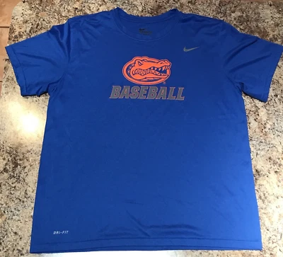 Nike Florida Gators Baseball T-Shirt Mens XL Blue Dri-Fit Short Sleeve NCAA - Image 1 of 4